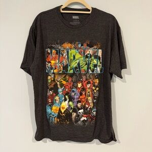 Marvel Men's Superhero Collage T-Shirt - Charcoal